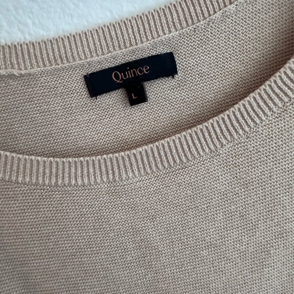 Quince Lightweight Cotton Cashmere Link-Stitch Dolman Sweater - Picture 5 of 7